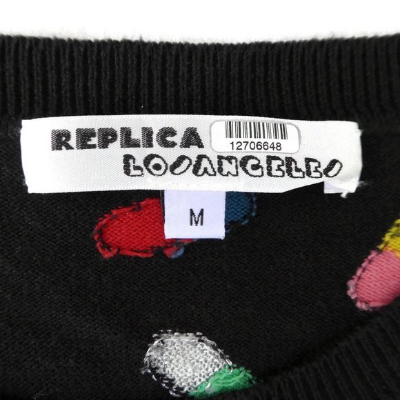 Replica Los Angeles Black Sweater Crew Slim Novelty Chill Pill M - Picture 9 of 12